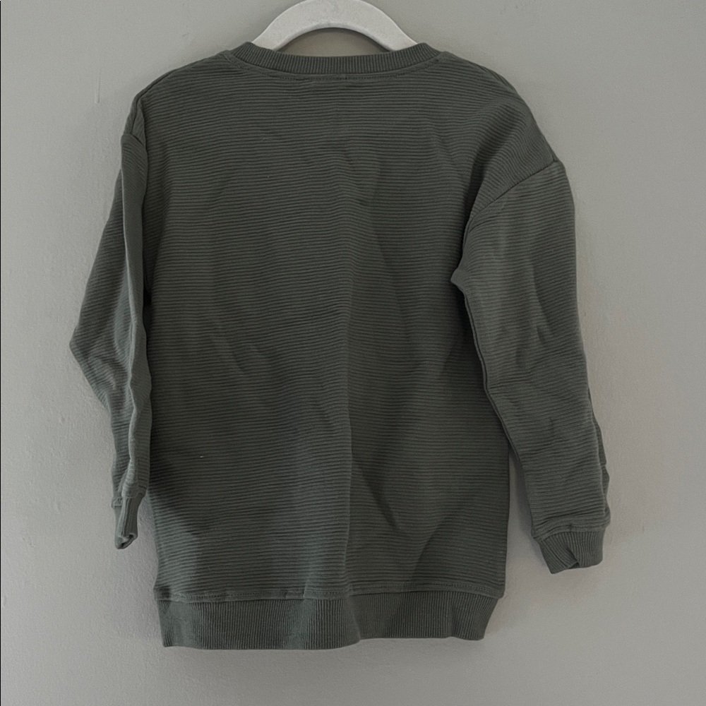 H&M Green Ribbed Sweatshirt 4T - Picture 4 of 5